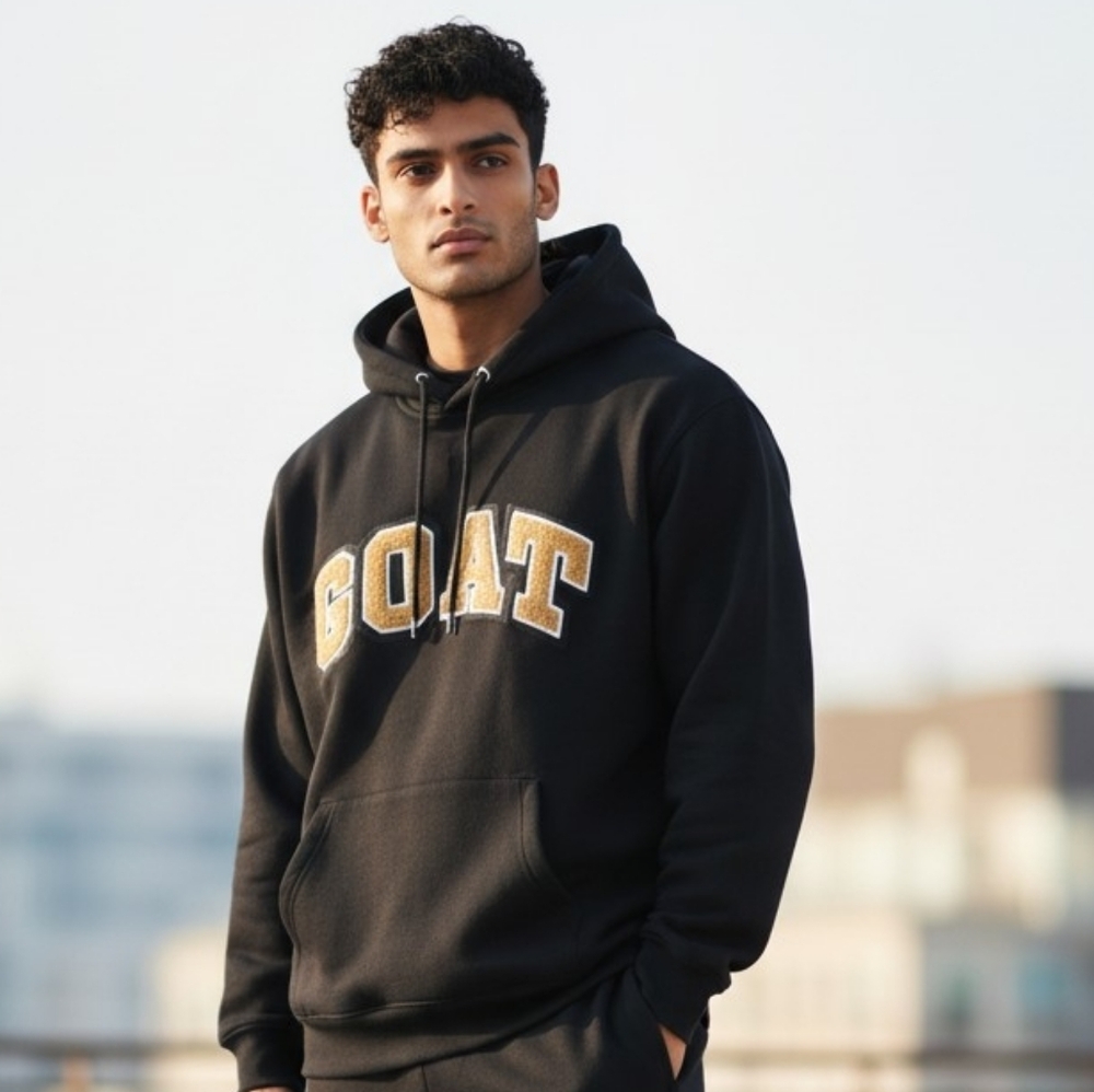 Black Hoodie AND Joggersvwith Gold Lettering